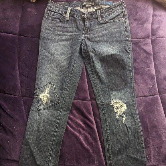Volcom Women's Navy and Blue Jeans - Picture 1 of 4